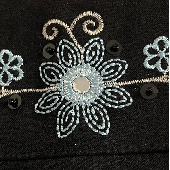 Conrad C 90s Black with Embroidered Waistband Pencil Maxi Skirt - Picture 6 of 11